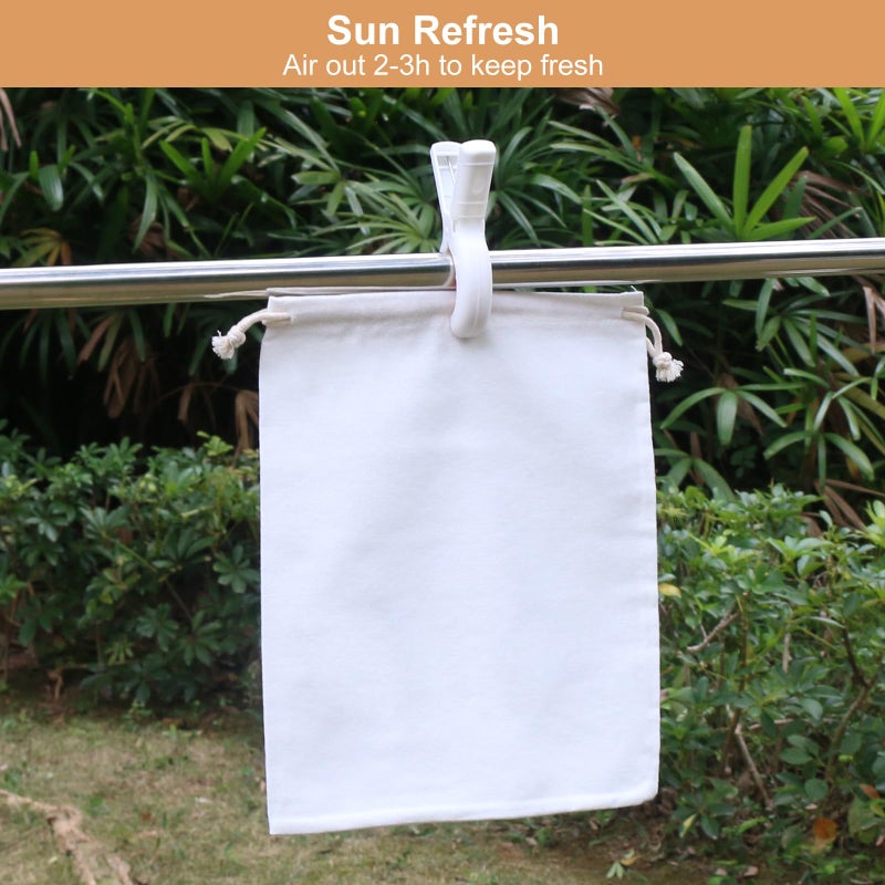 SumDirect 20Pcs Cotton Muslin Bags,White Large Lightweight Gift Bags Breathable Pouches with Drawstring Reusable Packing Storage Bags for Wedding, Party, Birthday (8x12inch) - Image 3